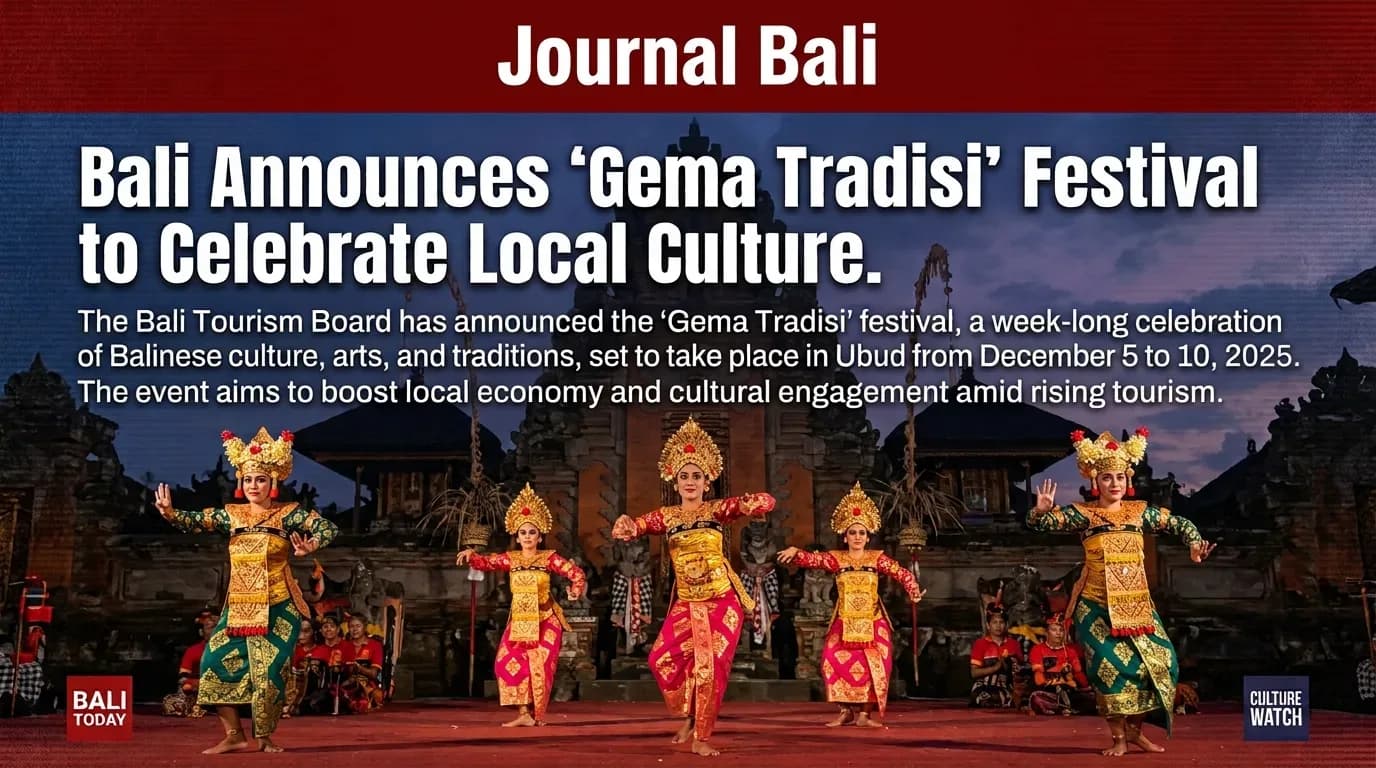 Bali Announces 'Gema Tradisi' Festival to Celebrate Local Culture