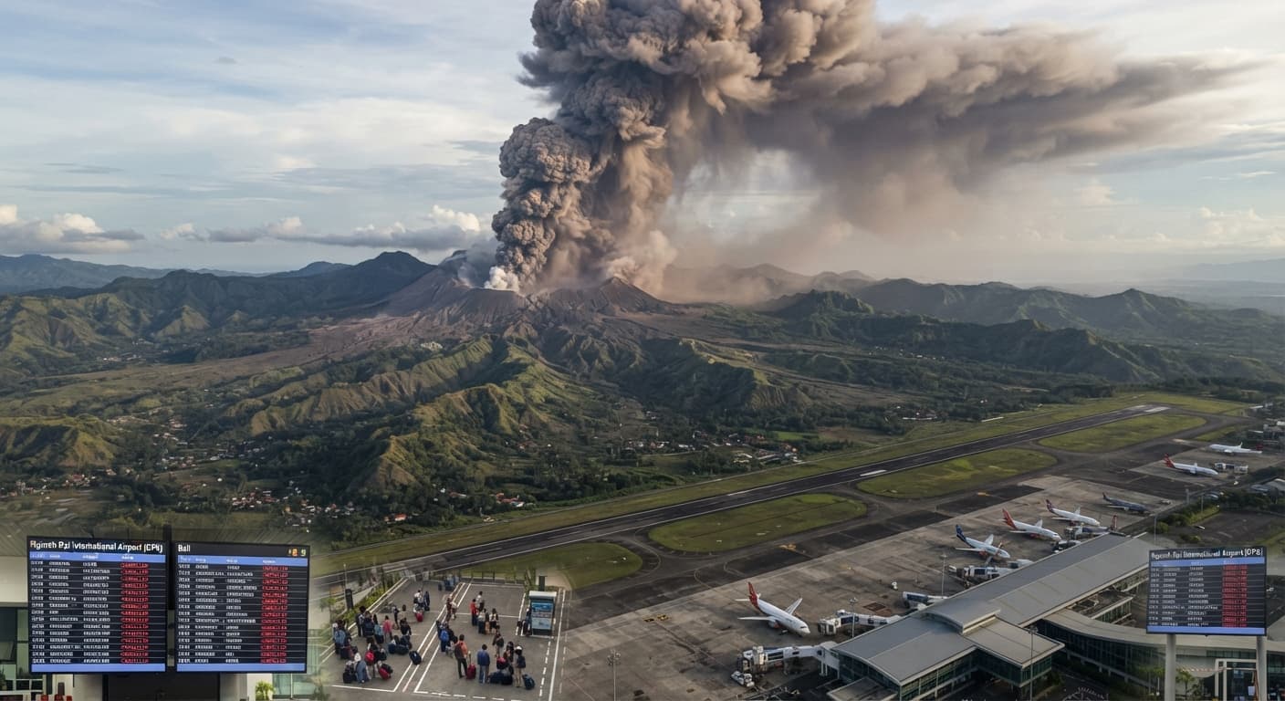 Bali Flights Disrupted as Mount Lewotobi Laki-Laki Erupts