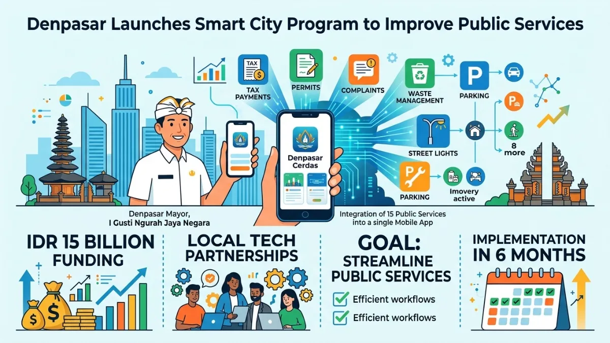 Modern city with technology