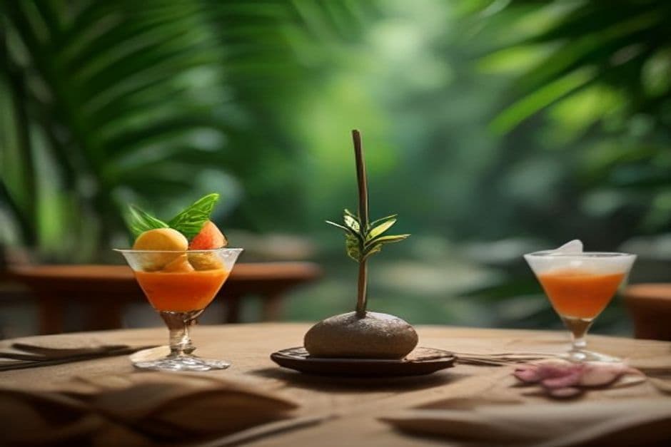 Culinary festival with various foods